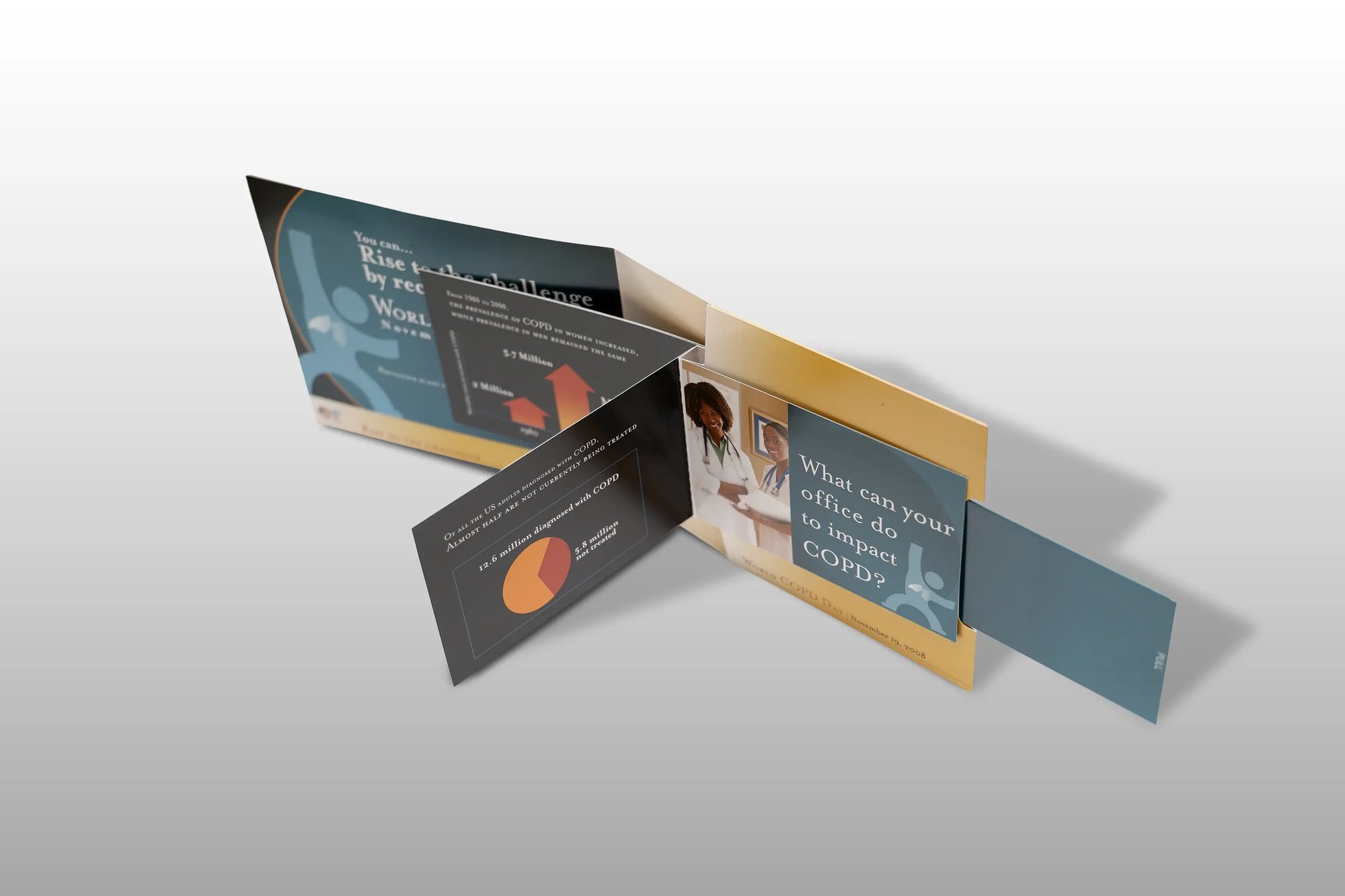 Dimensional Flip Brochure with Pull Tab
