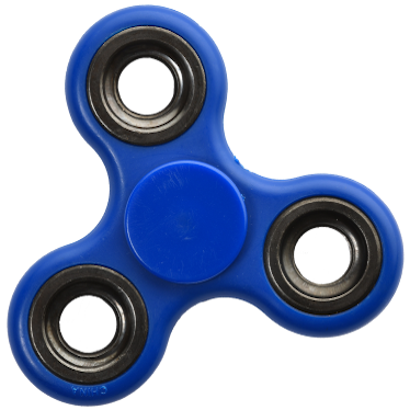 Blue fidget spinner