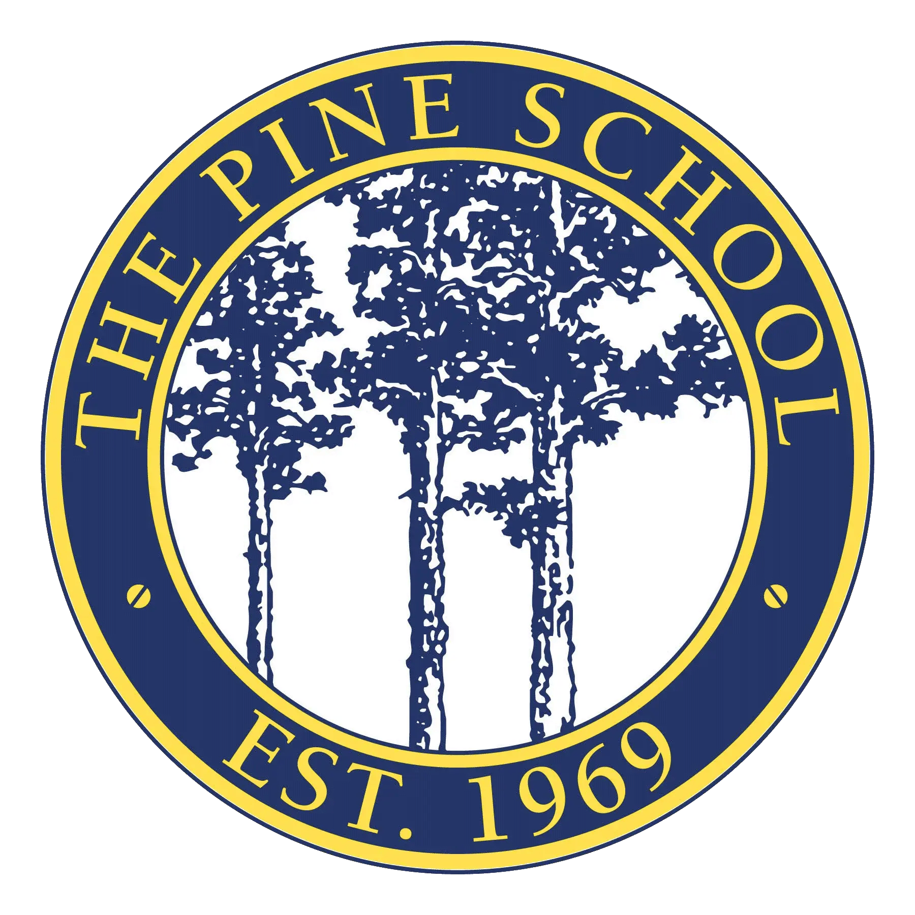 The Pine School, Est. 1969 Badge